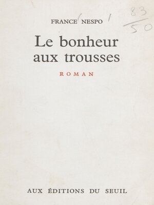 cover image of Le bonheur aux trousses